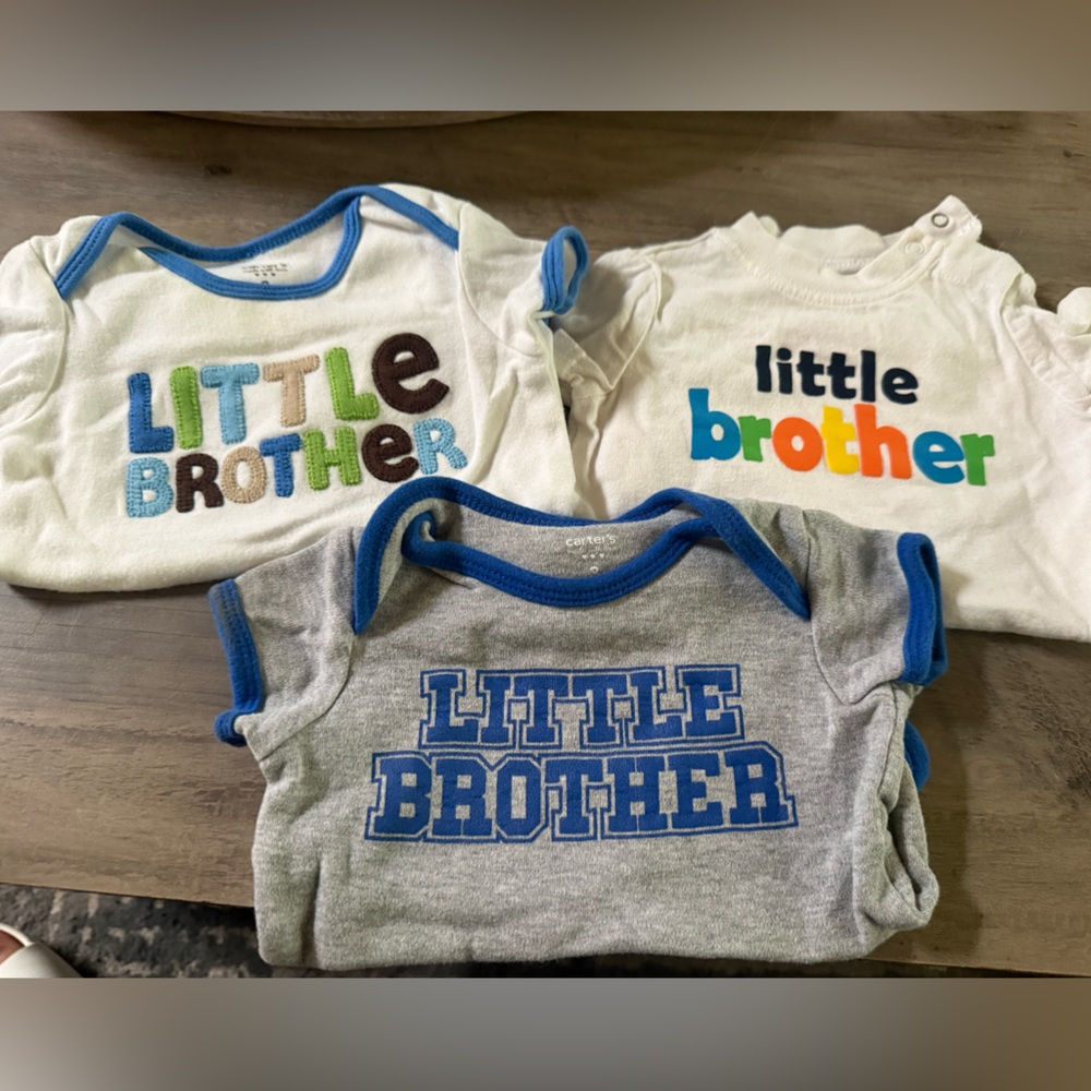 Carter's Blue and Gray Baby Onesies
